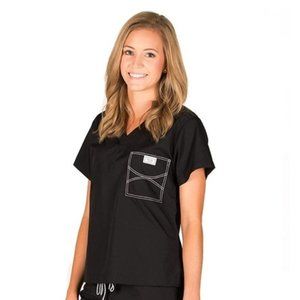 NWOT | Blue Sky | Shelby | Jet Black Scrub Top- 2 available
